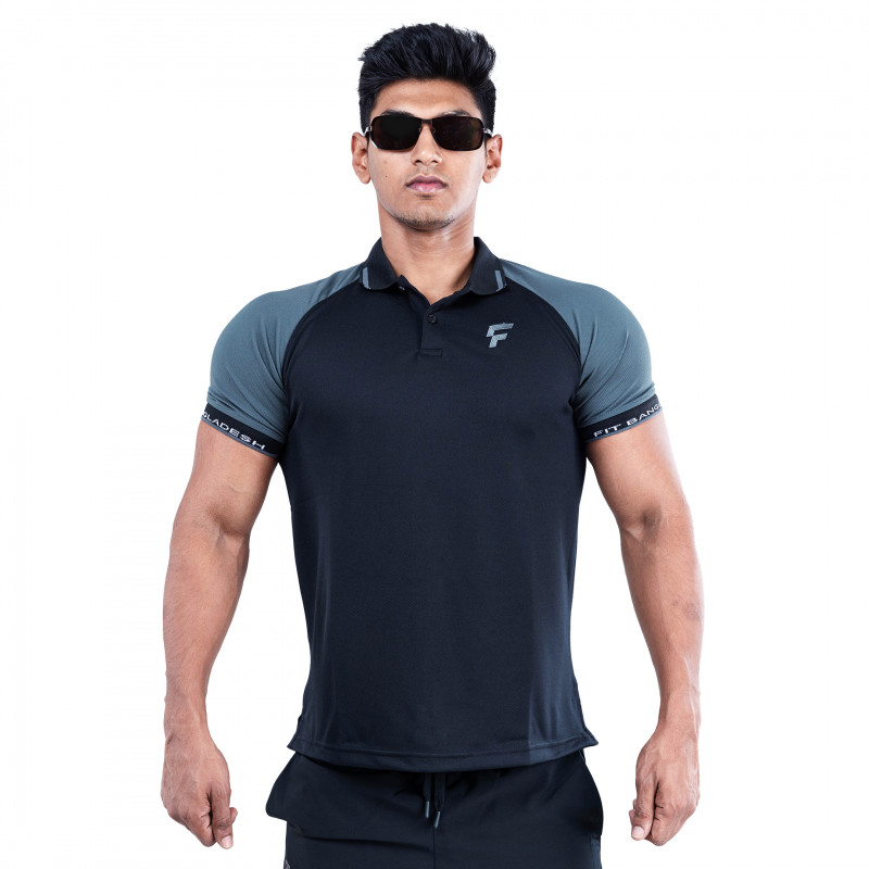 Fit Polo T-shirt | Premium Quality - Black